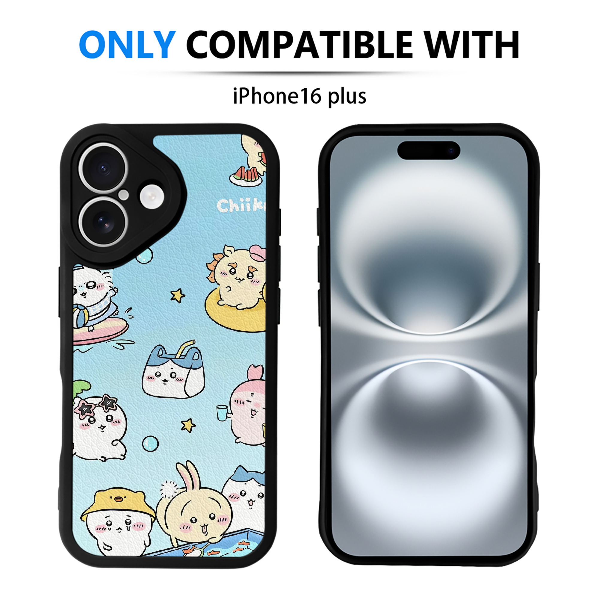 （画像用） ちいかわ Chii-kawa 【iPhone 16シリーズ対応】シリコンスマホケース（レザー調） 材質：シリコン